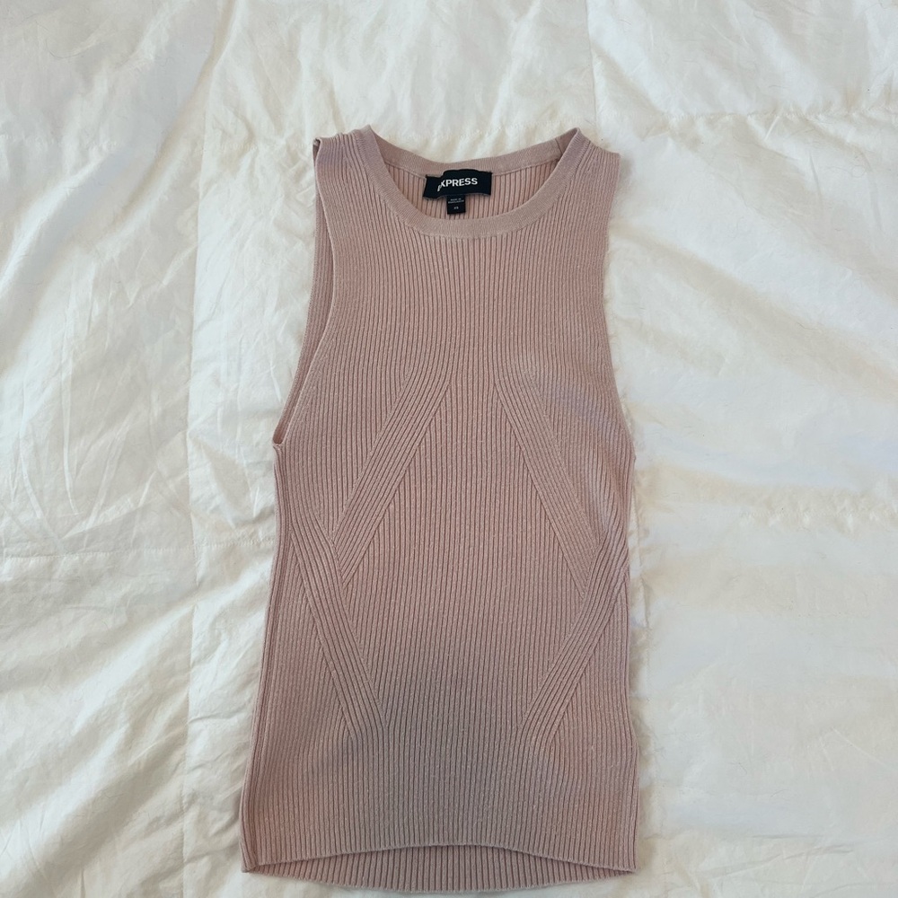 Express Mauve Sleeveless Knit Top